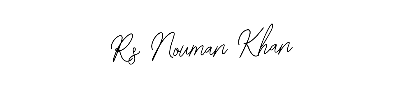 Use a signature maker to create a handwritten signature online. With this signature software, you can design (Bearetta-2O07w) your own signature for name Rs Nouman Khan. Rs Nouman Khan signature style 12 images and pictures png