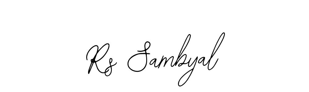 Create a beautiful signature design for name Rs Sambyal. With this signature (Bearetta-2O07w) fonts, you can make a handwritten signature for free. Rs Sambyal signature style 12 images and pictures png