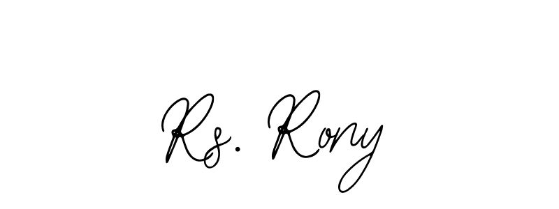 You should practise on your own different ways (Bearetta-2O07w) to write your name (Rs. Rony) in signature. don't let someone else do it for you. Rs. Rony signature style 12 images and pictures png