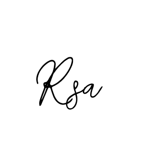 Design your own signature with our free online signature maker. With this signature software, you can create a handwritten (Bearetta-2O07w) signature for name Rsa. Rsa signature style 12 images and pictures png