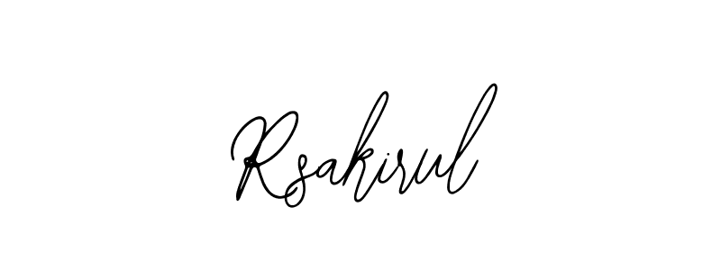 How to make Rsakirul name signature. Use Bearetta-2O07w style for creating short signs online. This is the latest handwritten sign. Rsakirul signature style 12 images and pictures png