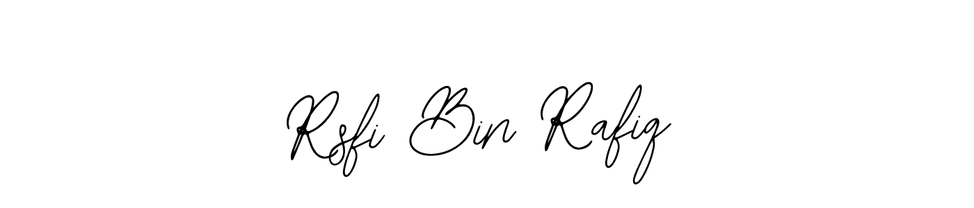 Bearetta-2O07w is a professional signature style that is perfect for those who want to add a touch of class to their signature. It is also a great choice for those who want to make their signature more unique. Get Rsfi Bin Rafiq name to fancy signature for free. Rsfi Bin Rafiq signature style 12 images and pictures png