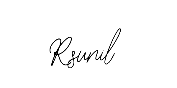 Design your own signature with our free online signature maker. With this signature software, you can create a handwritten (Bearetta-2O07w) signature for name Rsunil. Rsunil signature style 12 images and pictures png