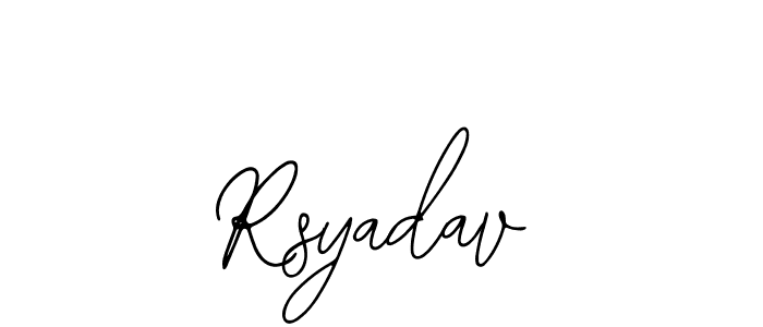 Also You can easily find your signature by using the search form. We will create Rsyadav name handwritten signature images for you free of cost using Bearetta-2O07w sign style. Rsyadav signature style 12 images and pictures png