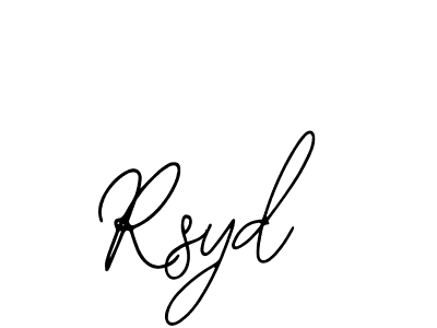 Design your own signature with our free online signature maker. With this signature software, you can create a handwritten (Bearetta-2O07w) signature for name Rsyd. Rsyd signature style 12 images and pictures png