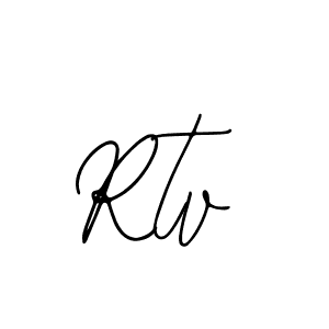 You should practise on your own different ways (Bearetta-2O07w) to write your name (Rtv) in signature. don't let someone else do it for you. Rtv signature style 12 images and pictures png