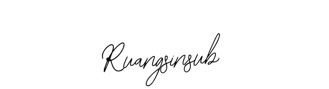 It looks lik you need a new signature style for name Ruangsinsub. Design unique handwritten (Bearetta-2O07w) signature with our free signature maker in just a few clicks. Ruangsinsub signature style 12 images and pictures png