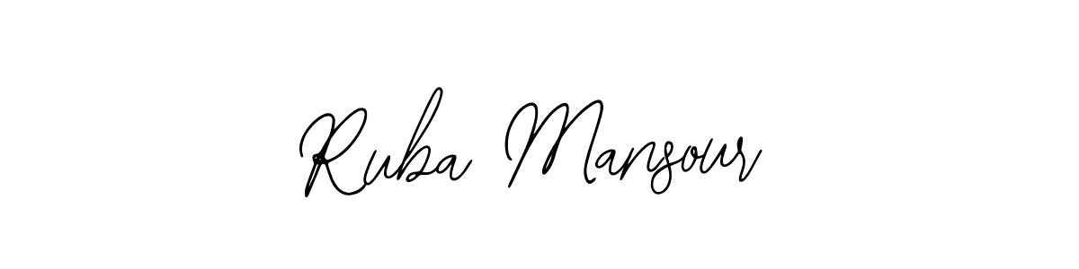 Bearetta-2O07w is a professional signature style that is perfect for those who want to add a touch of class to their signature. It is also a great choice for those who want to make their signature more unique. Get Ruba Mansour name to fancy signature for free. Ruba Mansour signature style 12 images and pictures png