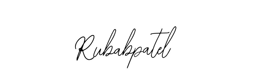 if you are searching for the best signature style for your name Rubabpatel. so please give up your signature search. here we have designed multiple signature styles  using Bearetta-2O07w. Rubabpatel signature style 12 images and pictures png