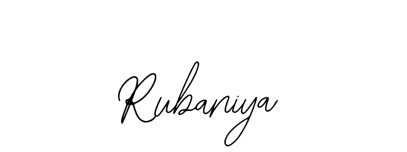 How to make Rubaniya name signature. Use Bearetta-2O07w style for creating short signs online. This is the latest handwritten sign. Rubaniya signature style 12 images and pictures png