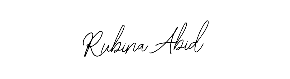 The best way (Bearetta-2O07w) to make a short signature is to pick only two or three words in your name. The name Rubina Abid include a total of six letters. For converting this name. Rubina Abid signature style 12 images and pictures png