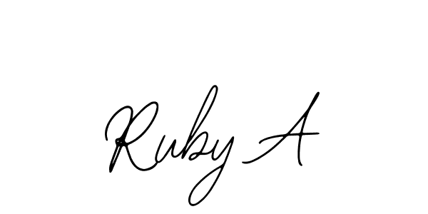 It looks lik you need a new signature style for name Ruby A. Design unique handwritten (Bearetta-2O07w) signature with our free signature maker in just a few clicks. Ruby A signature style 12 images and pictures png