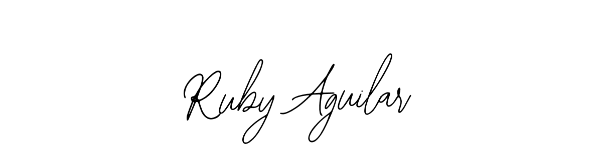 You should practise on your own different ways (Bearetta-2O07w) to write your name (Ruby Aguilar) in signature. don't let someone else do it for you. Ruby Aguilar signature style 12 images and pictures png
