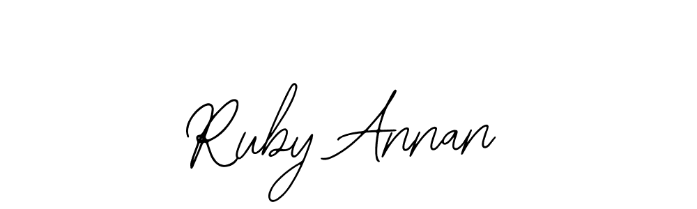 The best way (Bearetta-2O07w) to make a short signature is to pick only two or three words in your name. The name Ruby Annan include a total of six letters. For converting this name. Ruby Annan signature style 12 images and pictures png