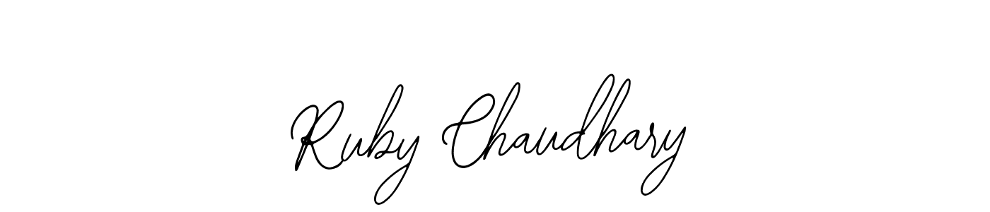How to make Ruby Chaudhary signature? Bearetta-2O07w is a professional autograph style. Create handwritten signature for Ruby Chaudhary name. Ruby Chaudhary signature style 12 images and pictures png