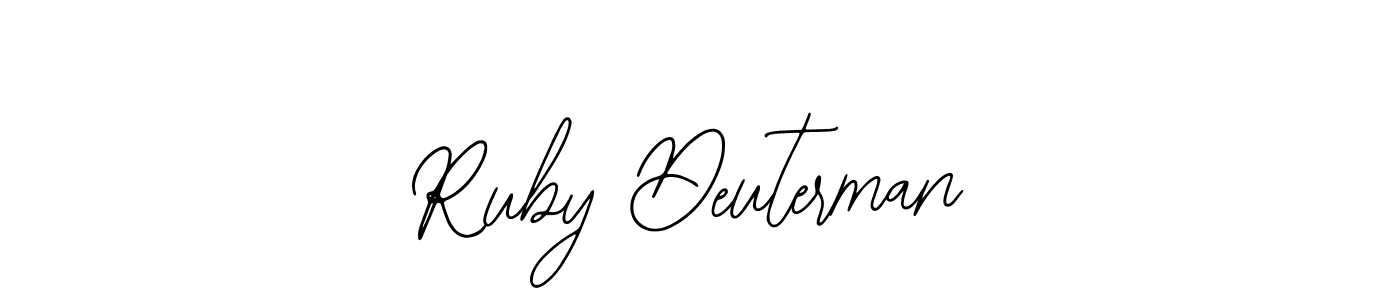 Bearetta-2O07w is a professional signature style that is perfect for those who want to add a touch of class to their signature. It is also a great choice for those who want to make their signature more unique. Get Ruby Deuterman name to fancy signature for free. Ruby Deuterman signature style 12 images and pictures png