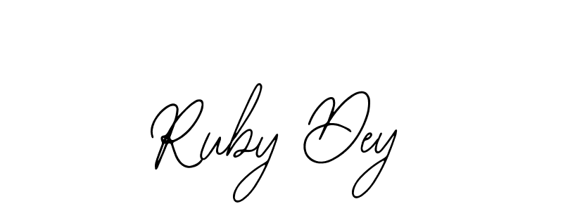 How to make Ruby Dey name signature. Use Bearetta-2O07w style for creating short signs online. This is the latest handwritten sign. Ruby Dey signature style 12 images and pictures png