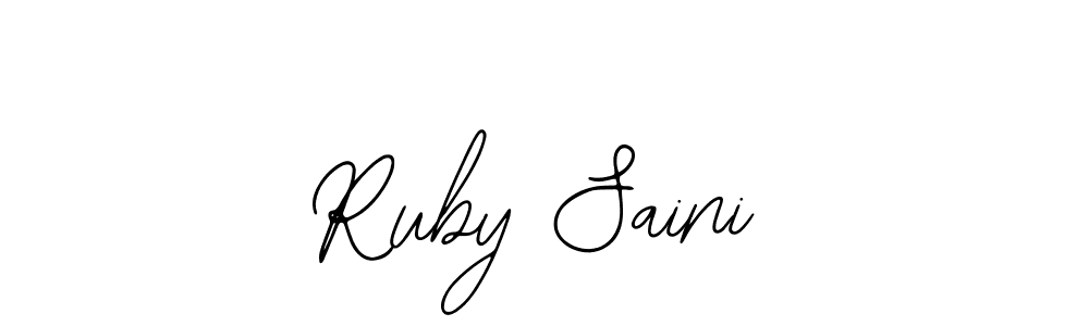 Similarly Bearetta-2O07w is the best handwritten signature design. Signature creator online .You can use it as an online autograph creator for name Ruby Saini. Ruby Saini signature style 12 images and pictures png