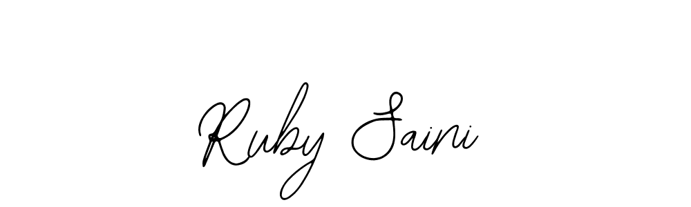 Also we have Ruby Saini name is the best signature style. Create professional handwritten signature collection using Bearetta-2O07w autograph style. Ruby Saini signature style 12 images and pictures png