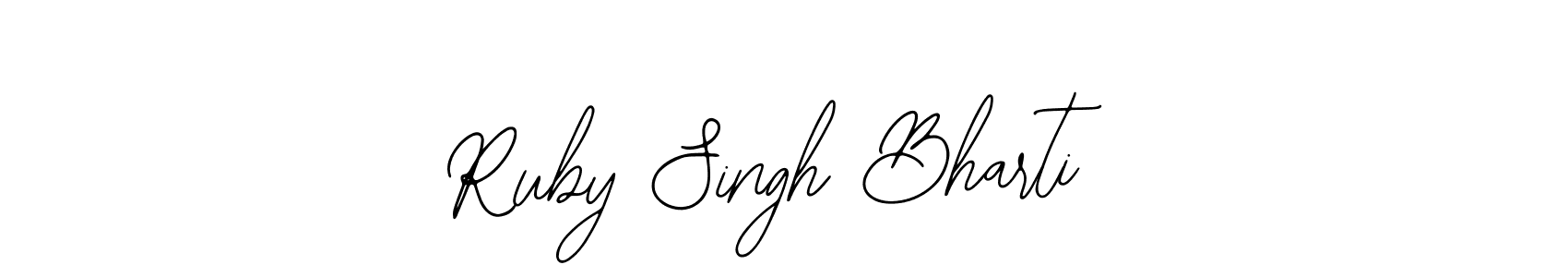 Similarly Bearetta-2O07w is the best handwritten signature design. Signature creator online .You can use it as an online autograph creator for name Ruby Singh Bharti. Ruby Singh Bharti signature style 12 images and pictures png