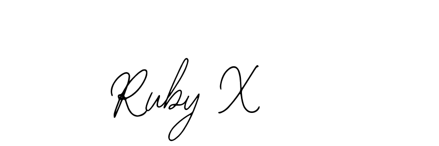 Use a signature maker to create a handwritten signature online. With this signature software, you can design (Bearetta-2O07w) your own signature for name Ruby X   . Ruby X    signature style 12 images and pictures png