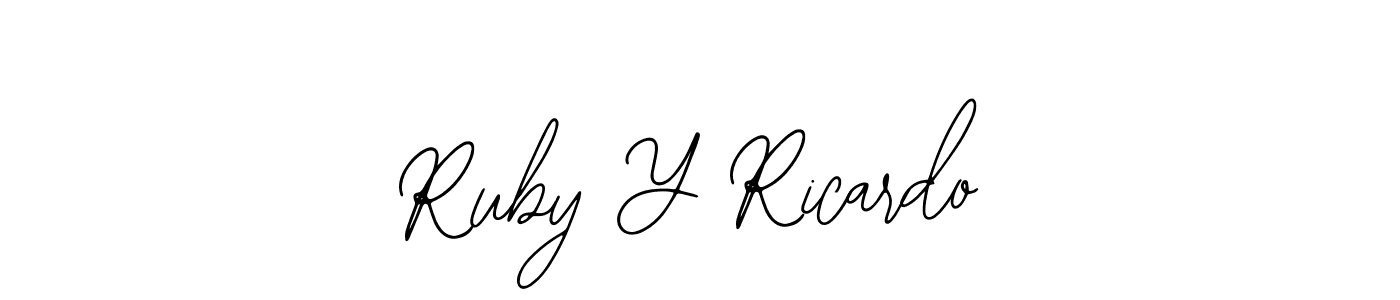 Bearetta-2O07w is a professional signature style that is perfect for those who want to add a touch of class to their signature. It is also a great choice for those who want to make their signature more unique. Get Ruby Y Ricardo name to fancy signature for free. Ruby Y Ricardo signature style 12 images and pictures png