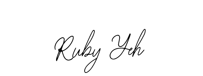 The best way (Bearetta-2O07w) to make a short signature is to pick only two or three words in your name. The name Ruby Yeh include a total of six letters. For converting this name. Ruby Yeh signature style 12 images and pictures png
