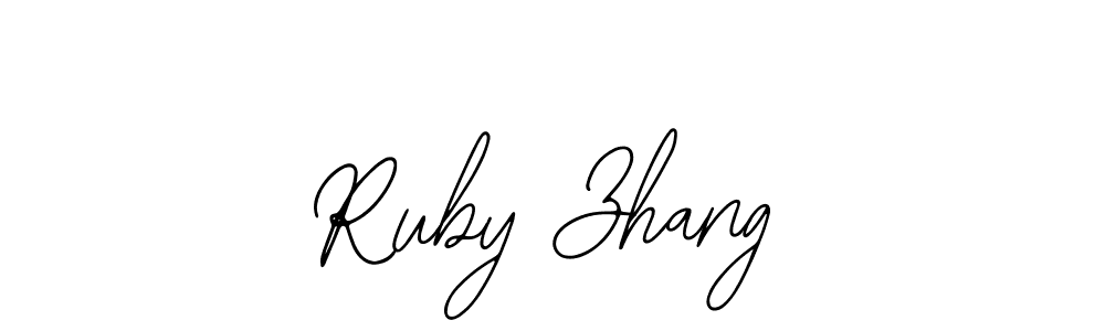 The best way (Bearetta-2O07w) to make a short signature is to pick only two or three words in your name. The name Ruby Zhang include a total of six letters. For converting this name. Ruby Zhang signature style 12 images and pictures png