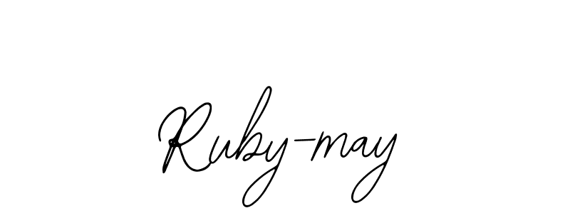 Similarly Bearetta-2O07w is the best handwritten signature design. Signature creator online .You can use it as an online autograph creator for name Ruby-may. Ruby-may signature style 12 images and pictures png