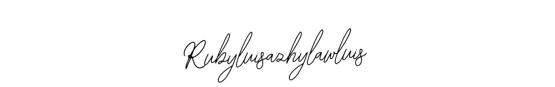 How to make Rubyluisazhylawluis name signature. Use Bearetta-2O07w style for creating short signs online. This is the latest handwritten sign. Rubyluisazhylawluis signature style 12 images and pictures png