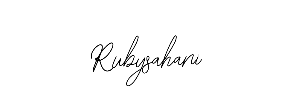 Rubysahani stylish signature style. Best Handwritten Sign (Bearetta-2O07w) for my name. Handwritten Signature Collection Ideas for my name Rubysahani. Rubysahani signature style 12 images and pictures png