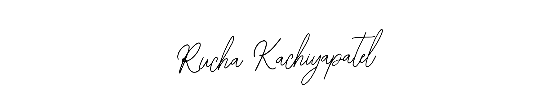 Similarly Bearetta-2O07w is the best handwritten signature design. Signature creator online .You can use it as an online autograph creator for name Rucha Kachiyapatel. Rucha Kachiyapatel signature style 12 images and pictures png