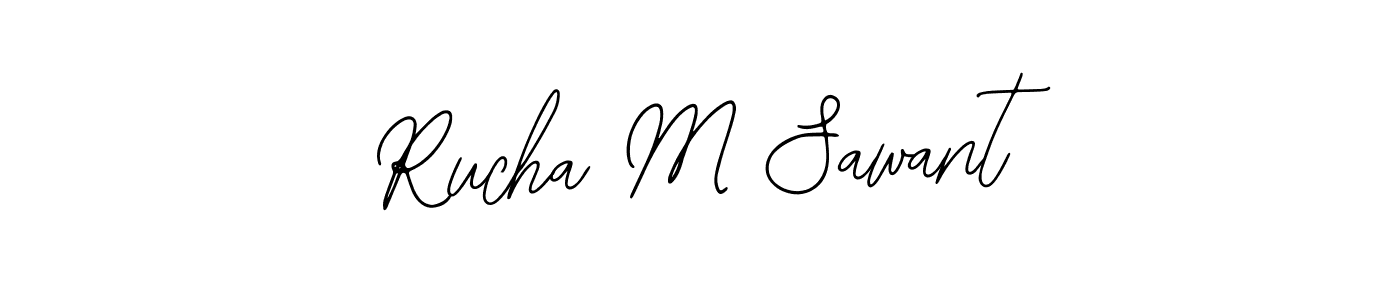 Also You can easily find your signature by using the search form. We will create Rucha M Sawant name handwritten signature images for you free of cost using Bearetta-2O07w sign style. Rucha M Sawant signature style 12 images and pictures png