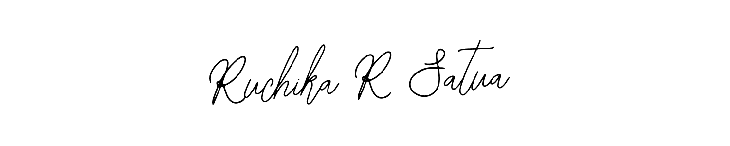 This is the best signature style for the Ruchika R Satua name. Also you like these signature font (Bearetta-2O07w). Mix name signature. Ruchika R Satua signature style 12 images and pictures png