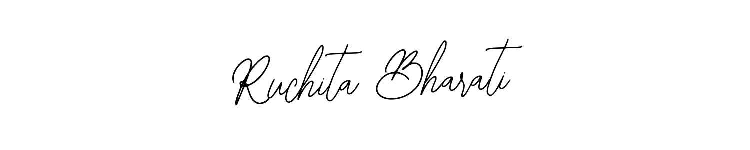 You should practise on your own different ways (Bearetta-2O07w) to write your name (Ruchita Bharati) in signature. don't let someone else do it for you. Ruchita Bharati signature style 12 images and pictures png