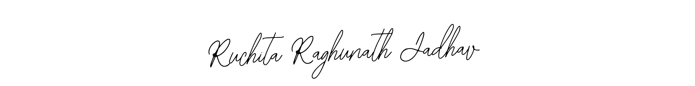 if you are searching for the best signature style for your name Ruchita Raghunath Jadhav. so please give up your signature search. here we have designed multiple signature styles  using Bearetta-2O07w. Ruchita Raghunath Jadhav signature style 12 images and pictures png