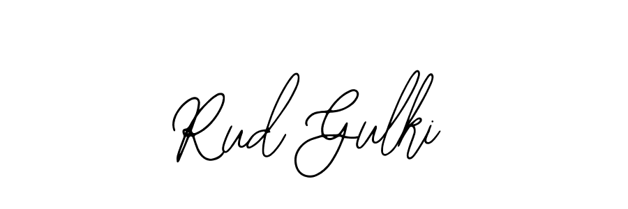 How to make Rud Gulki name signature. Use Bearetta-2O07w style for creating short signs online. This is the latest handwritten sign. Rud Gulki signature style 12 images and pictures png