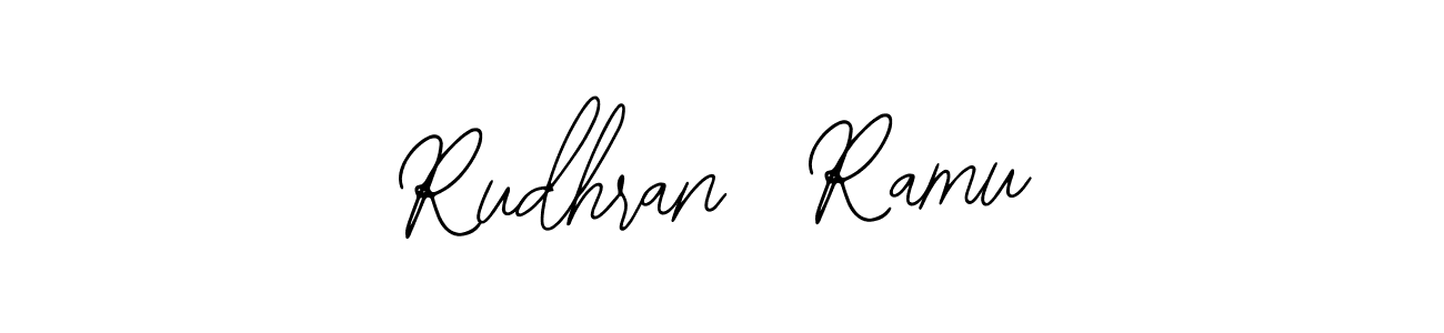 Also You can easily find your signature by using the search form. We will create Rudhran  Ramu name handwritten signature images for you free of cost using Bearetta-2O07w sign style. Rudhran  Ramu signature style 12 images and pictures png