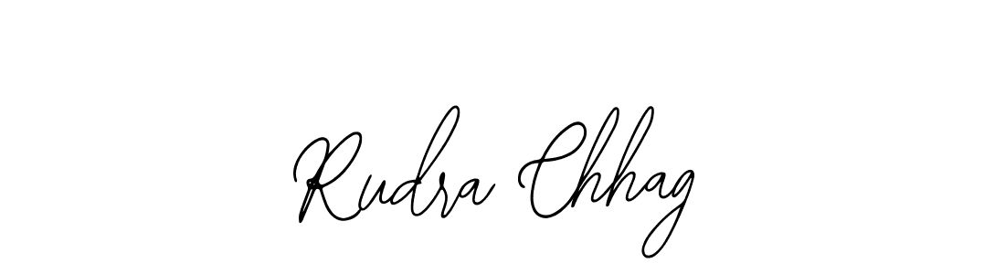 How to make Rudra Chhag name signature. Use Bearetta-2O07w style for creating short signs online. This is the latest handwritten sign. Rudra Chhag signature style 12 images and pictures png