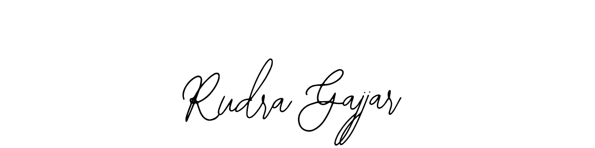 How to make Rudra Gajjar name signature. Use Bearetta-2O07w style for creating short signs online. This is the latest handwritten sign. Rudra Gajjar signature style 12 images and pictures png