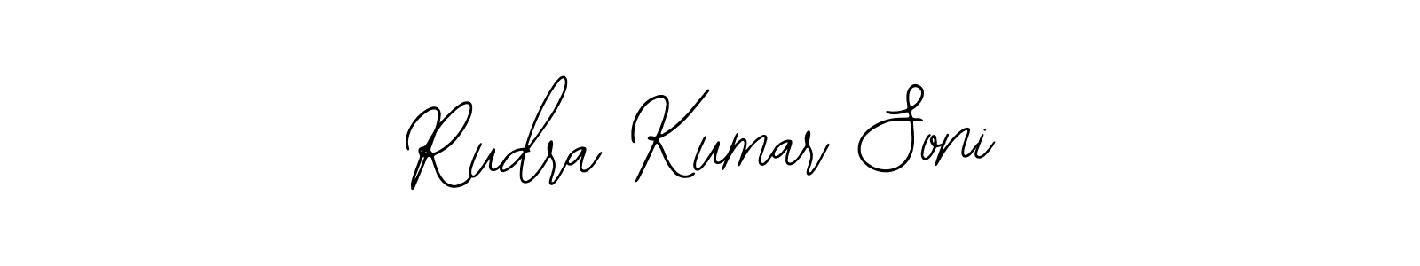 How to make Rudra Kumar Soni name signature. Use Bearetta-2O07w style for creating short signs online. This is the latest handwritten sign. Rudra Kumar Soni signature style 12 images and pictures png