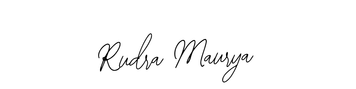 You should practise on your own different ways (Bearetta-2O07w) to write your name (Rudra Maurya) in signature. don't let someone else do it for you. Rudra Maurya signature style 12 images and pictures png