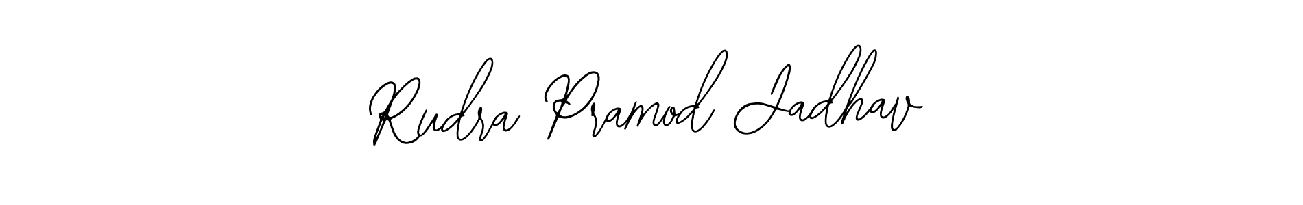 You should practise on your own different ways (Bearetta-2O07w) to write your name (Rudra Pramod Jadhav) in signature. don't let someone else do it for you. Rudra Pramod Jadhav signature style 12 images and pictures png