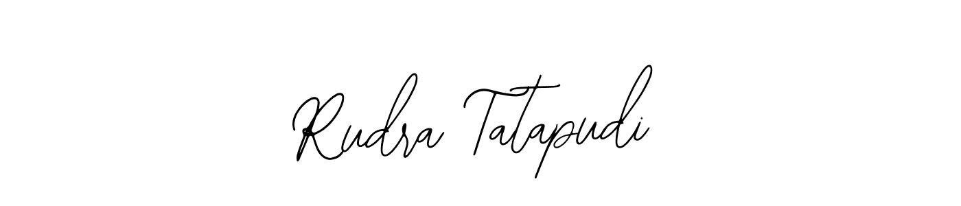 It looks lik you need a new signature style for name Rudra Tatapudi. Design unique handwritten (Bearetta-2O07w) signature with our free signature maker in just a few clicks. Rudra Tatapudi signature style 12 images and pictures png
