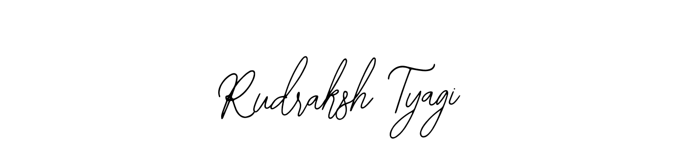 You should practise on your own different ways (Bearetta-2O07w) to write your name (Rudraksh Tyagi) in signature. don't let someone else do it for you. Rudraksh Tyagi signature style 12 images and pictures png