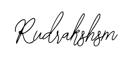 Try this chic Rudrakshsm handwritten sign style. Using Bearetta-2O07w font elements, it gives your name a sleek, memorable identity. Rudrakshsm signature style 12 images and pictures png