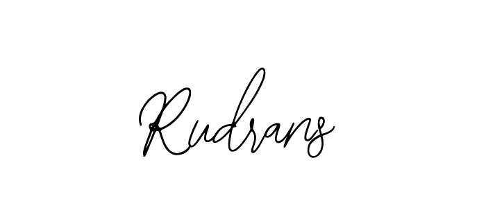 Use a signature maker to create a handwritten signature online. With this signature software, you can design (Bearetta-2O07w) your own signature for name Rudrans. Rudrans signature style 12 images and pictures png