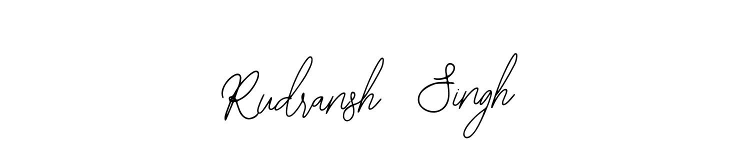 Similarly Bearetta-2O07w is the best handwritten signature design. Signature creator online .You can use it as an online autograph creator for name Rudransh  Singh. Rudransh  Singh signature style 12 images and pictures png