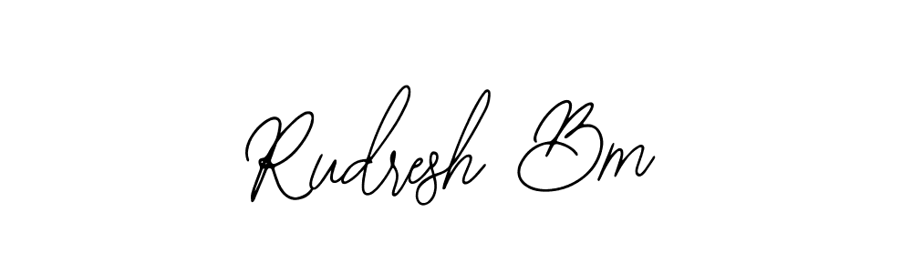 Use a signature maker to create a handwritten signature online. With this signature software, you can design (Bearetta-2O07w) your own signature for name Rudresh Bm. Rudresh Bm signature style 12 images and pictures png