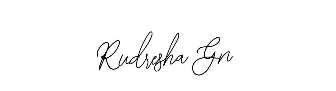 How to make Rudresha Gn name signature. Use Bearetta-2O07w style for creating short signs online. This is the latest handwritten sign. Rudresha Gn signature style 12 images and pictures png